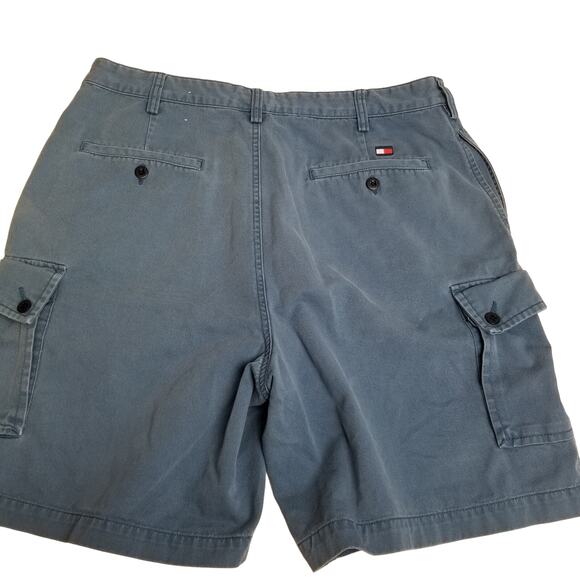 Tommy Hilfiger Blue Cargo Type Men's Shorts Lots of Pockets Very Good Size 34 - Picture 2 of 4